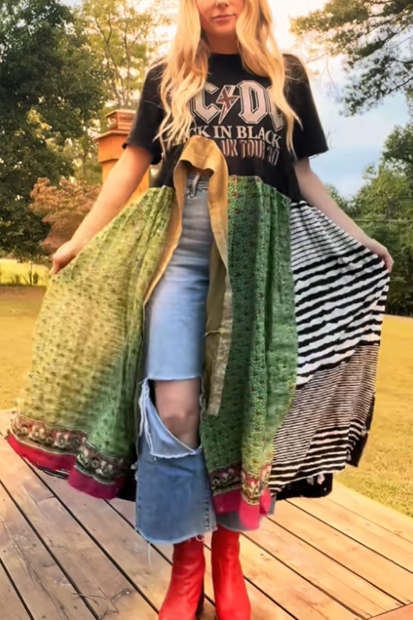 AC/DC Double Split Maxi Tee