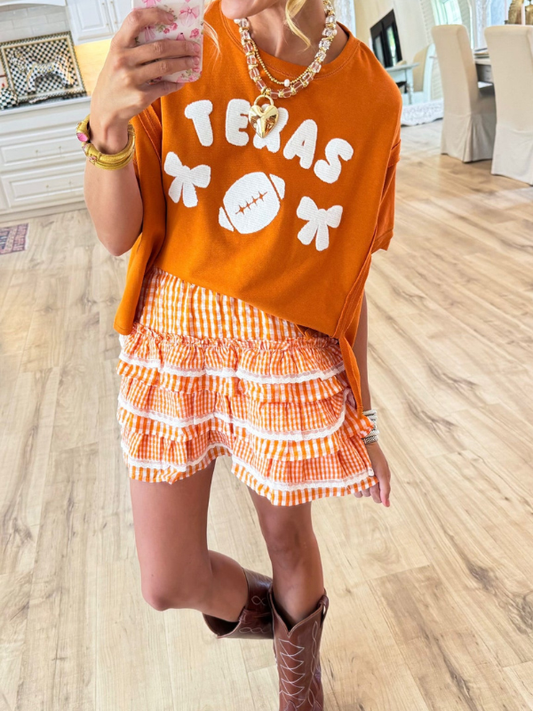 Burnt Orange Texas Oversized Tee