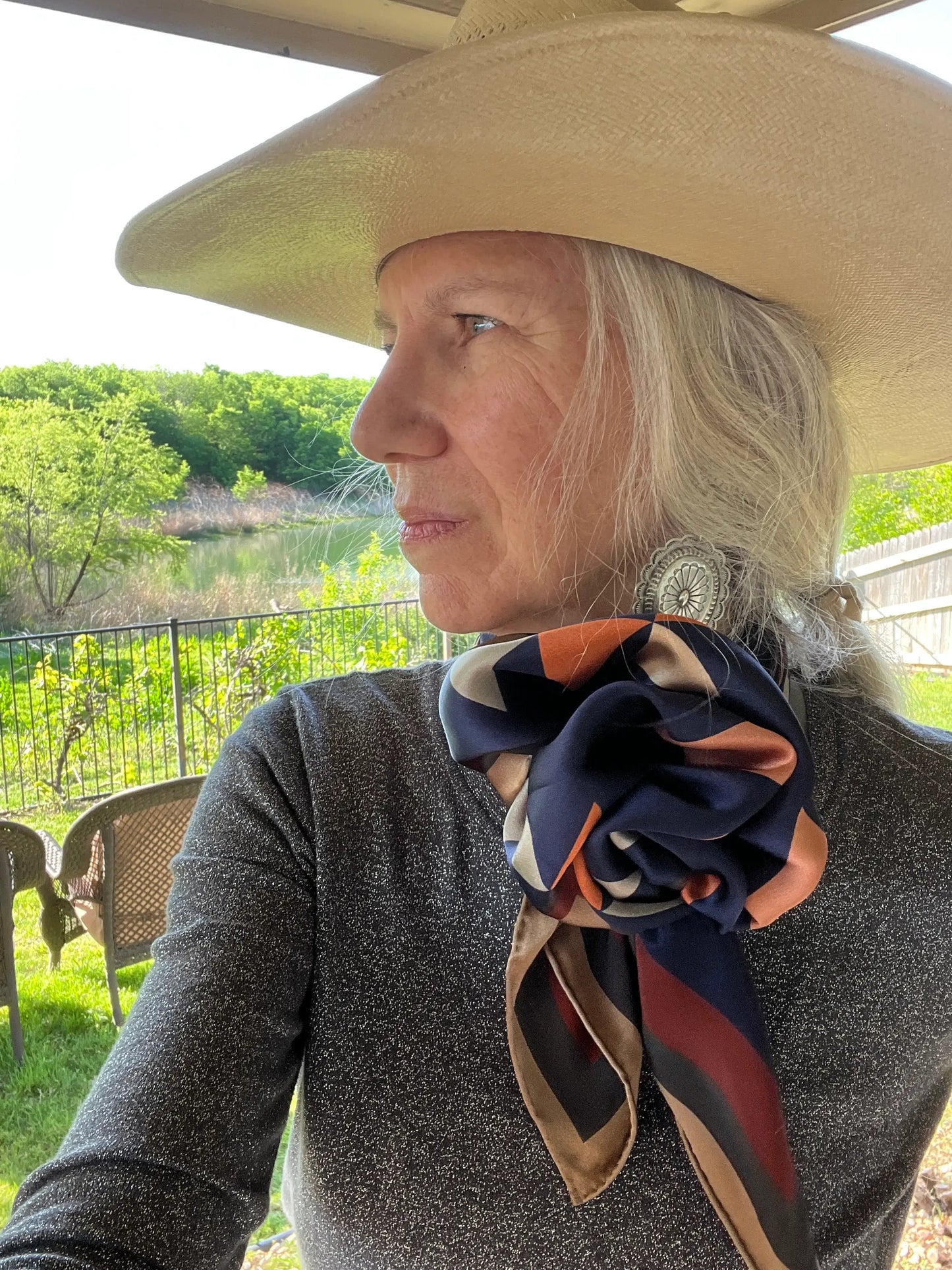 Aztec Wild Rags (Pecos River) Silk Scarf