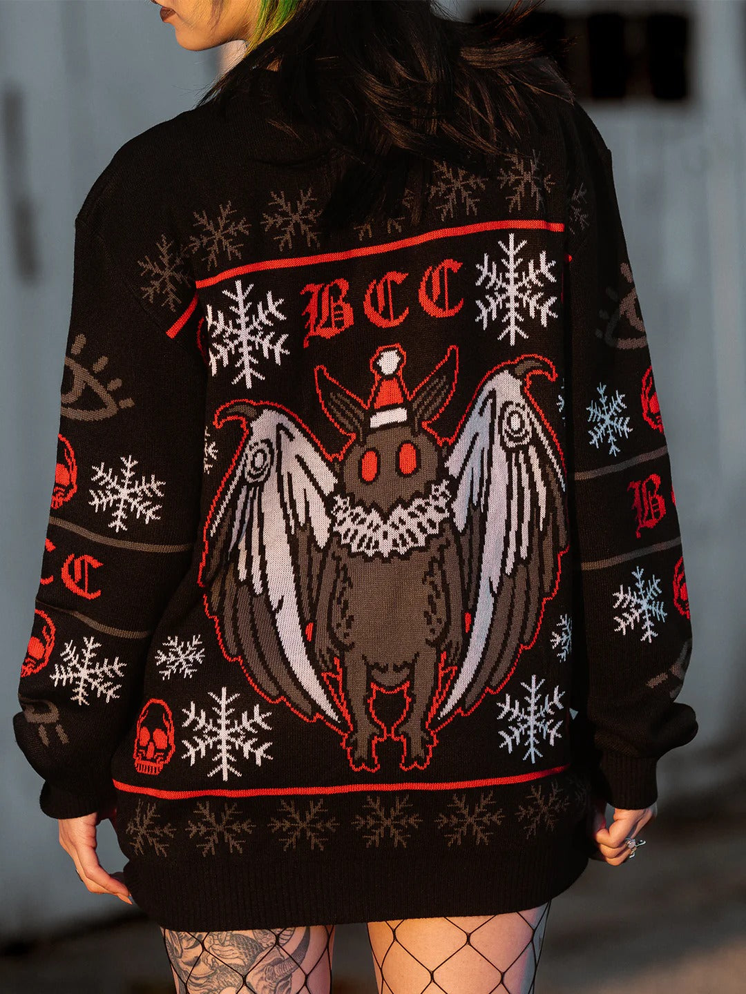 Unisex Spooky Mothman Holiday Sweater