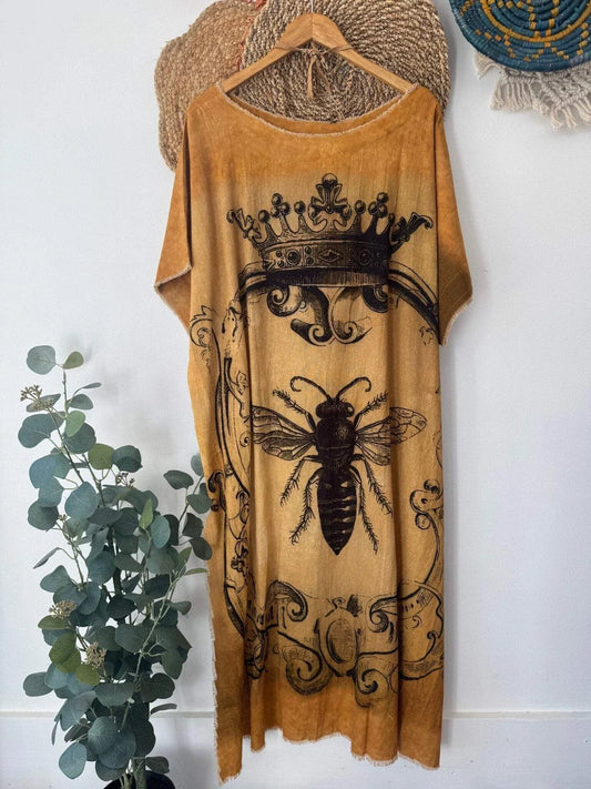 Queen Bee Hi Low Boho Summer Printed Top