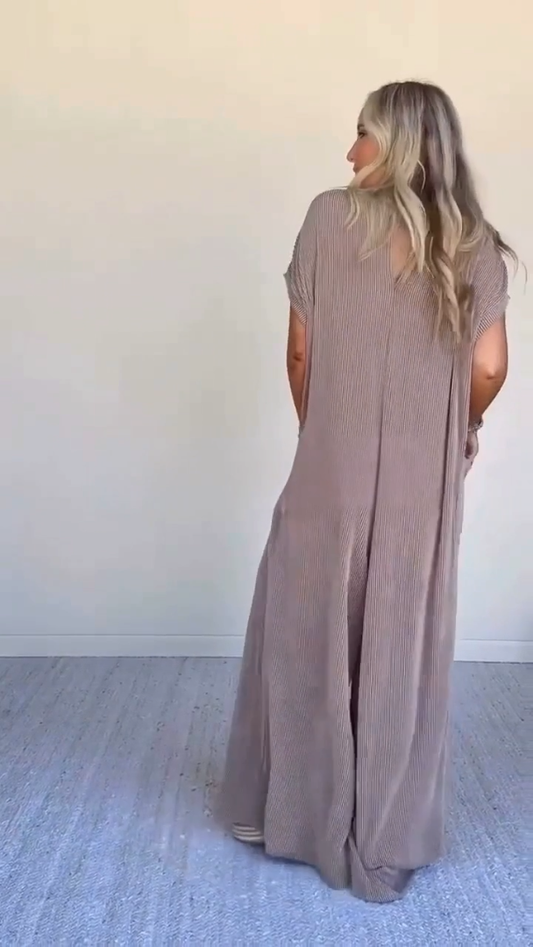 Pit Fabric Oversized Jumpsuit