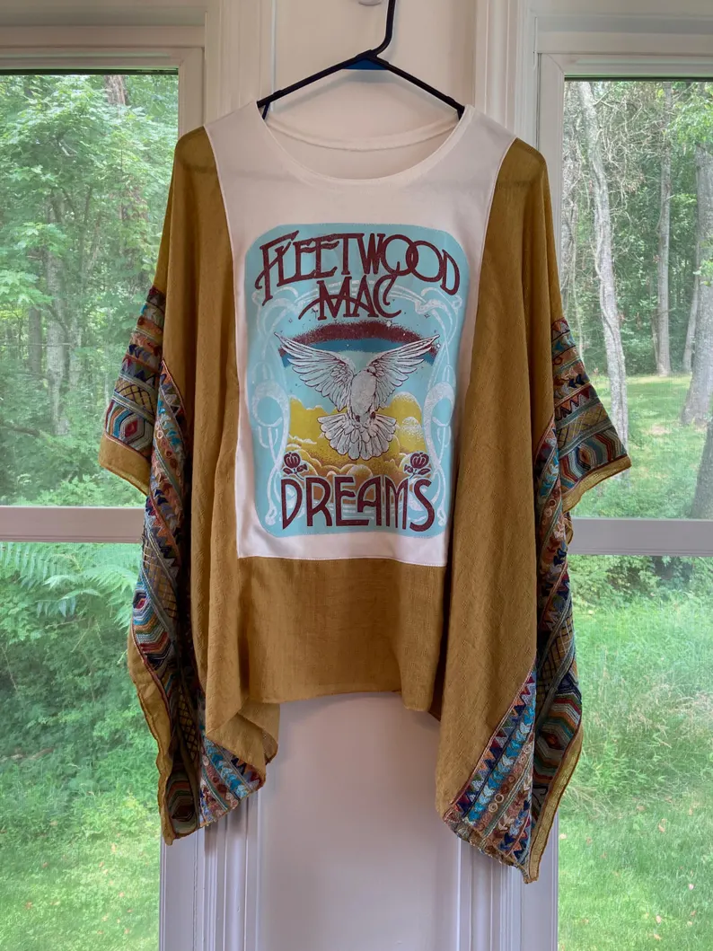 Fleetwood Mac Inspired Bat Sleeve Top