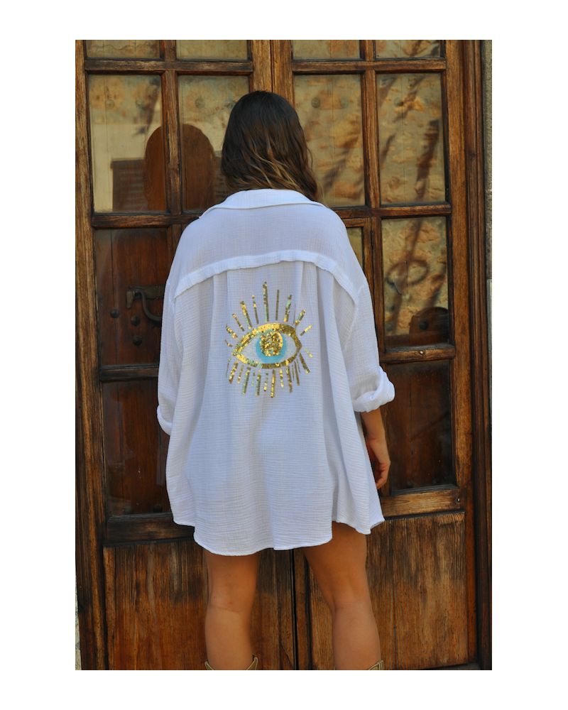 Bohemian oversized long sleeves shirt