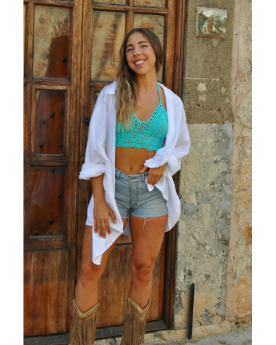 Bohemian oversized long sleeves shirt