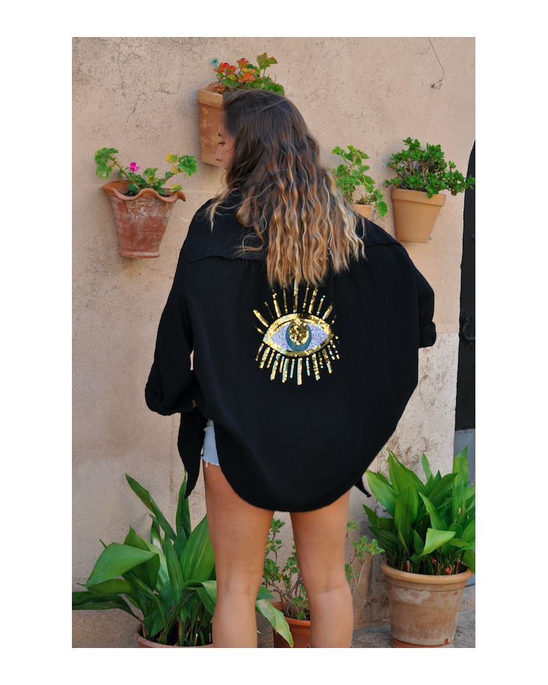 Bohemian oversized long sleeves shirt
