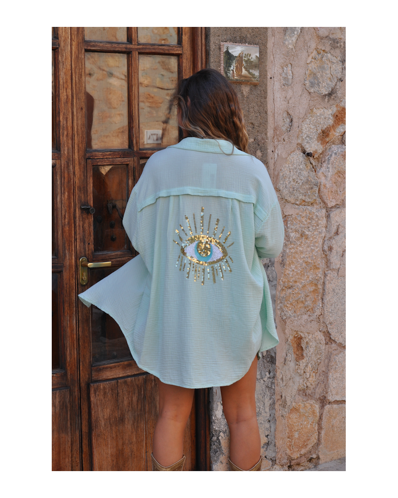 Bohemian oversized long sleeves shirt