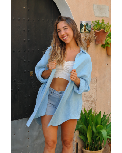Bohemian oversized long sleeves shirt