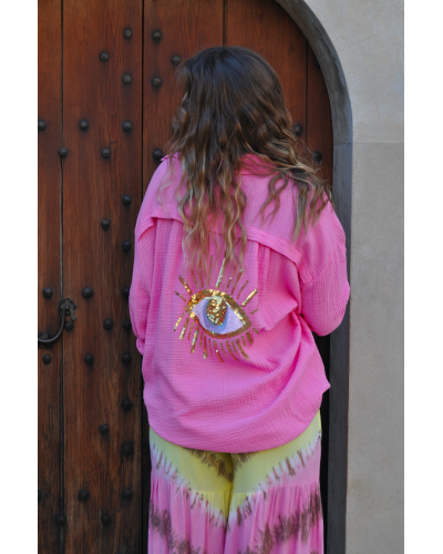 Bohemian oversized long sleeves shirt