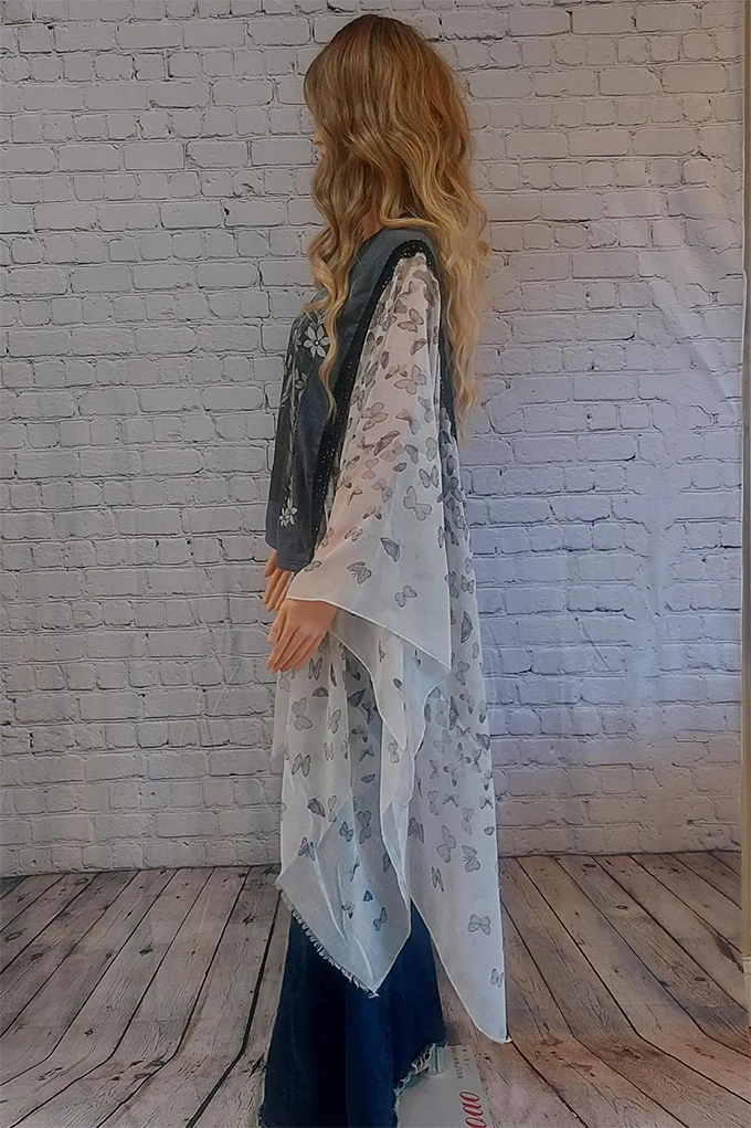 Kantha Rock T-Shirt Cape Top