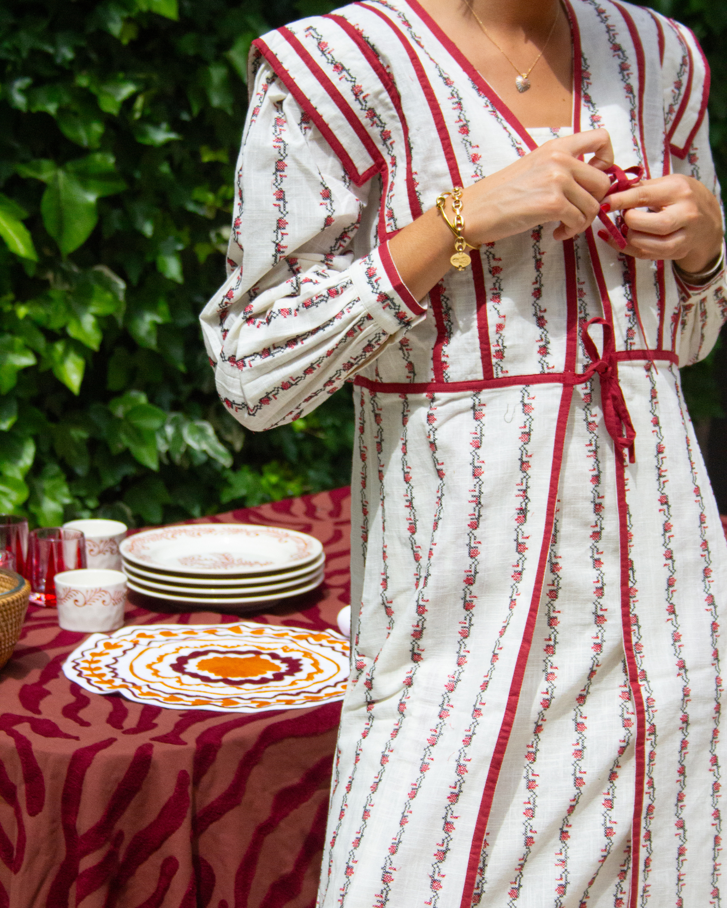 CASTILLO DRESS (burgundy)