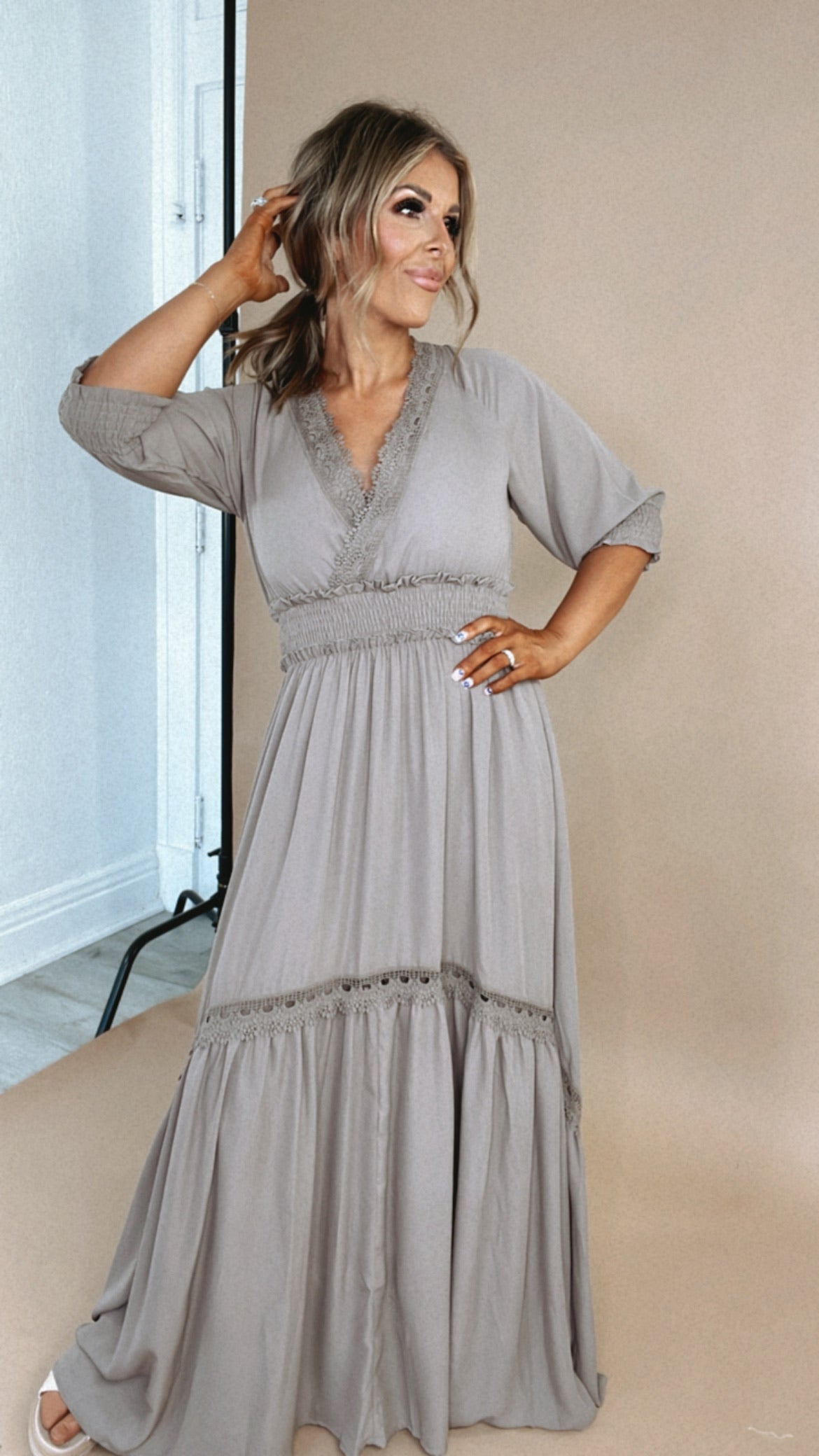 Most Admired Maxi Dress , Taupe