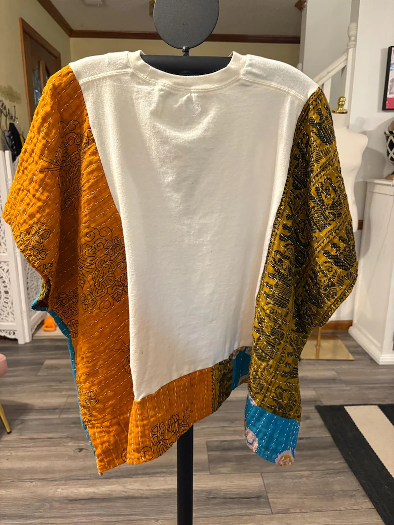 Printed Batwing Sleeve Top