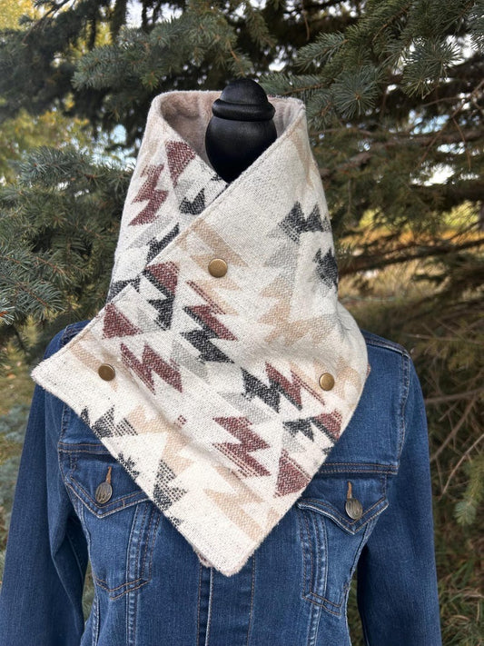 Western Cowboy Khaki Warm Neck Hood