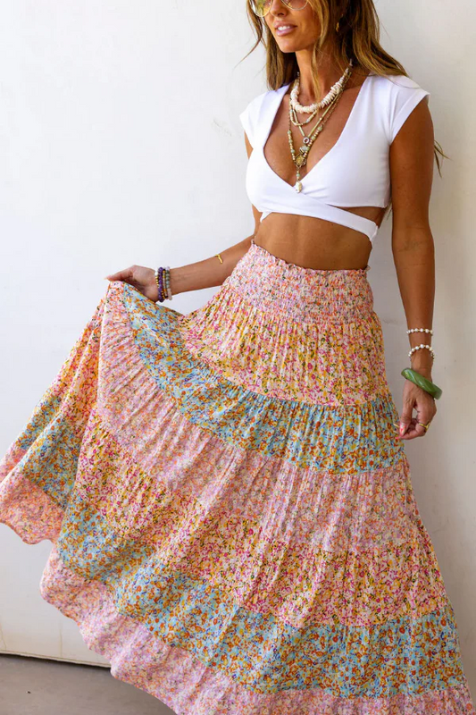 floral skirt