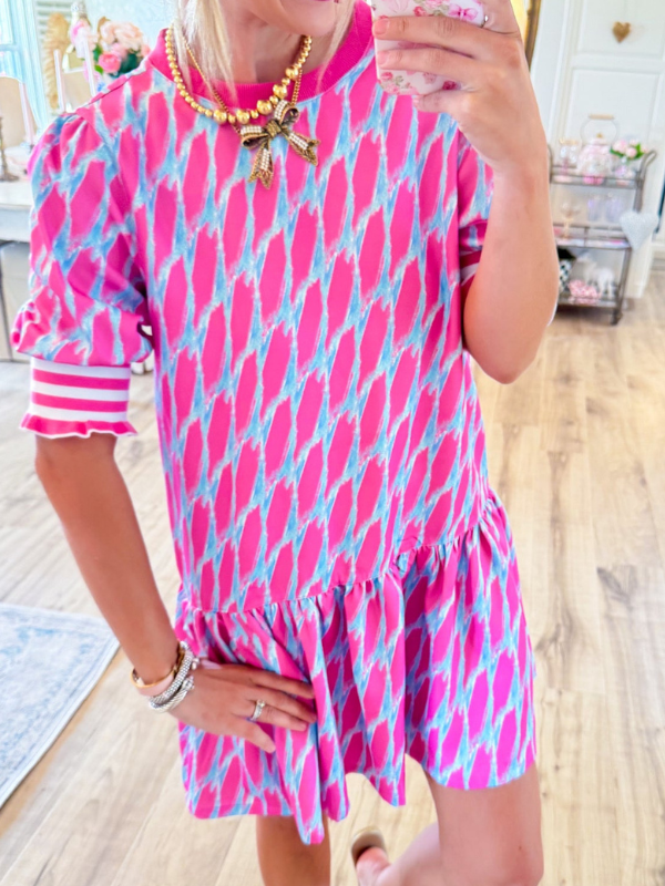 Geometric Print Mini Dress