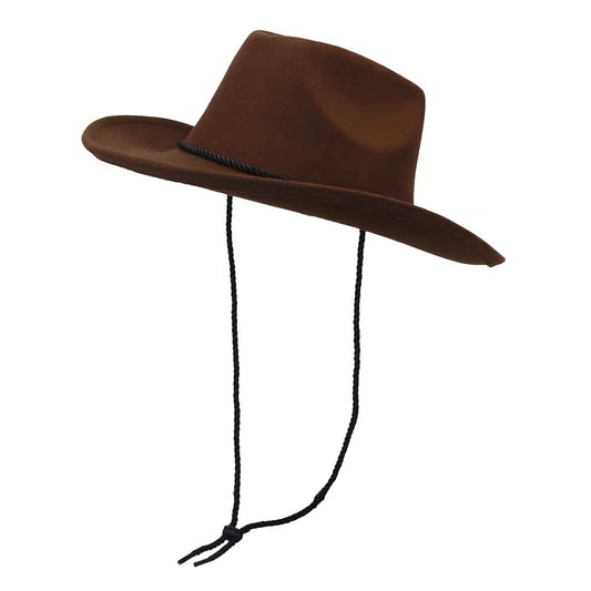 Wide Brim Square Top Western Hat