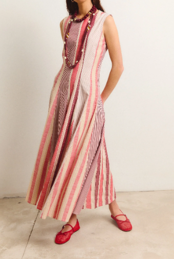 Striped Patchwork Dress