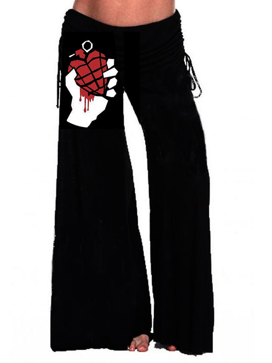 Love Grenade Punk High Waist Wide Leg Pants