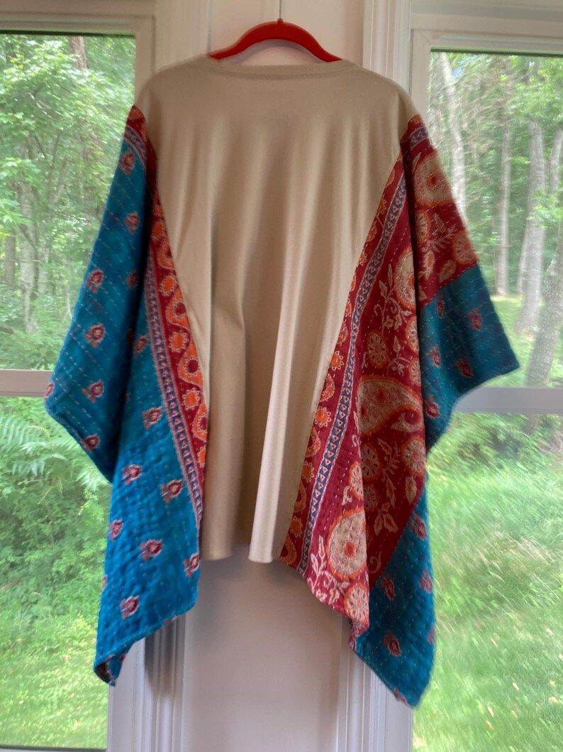Journey Inspired Kantha Bat Sleeve Top