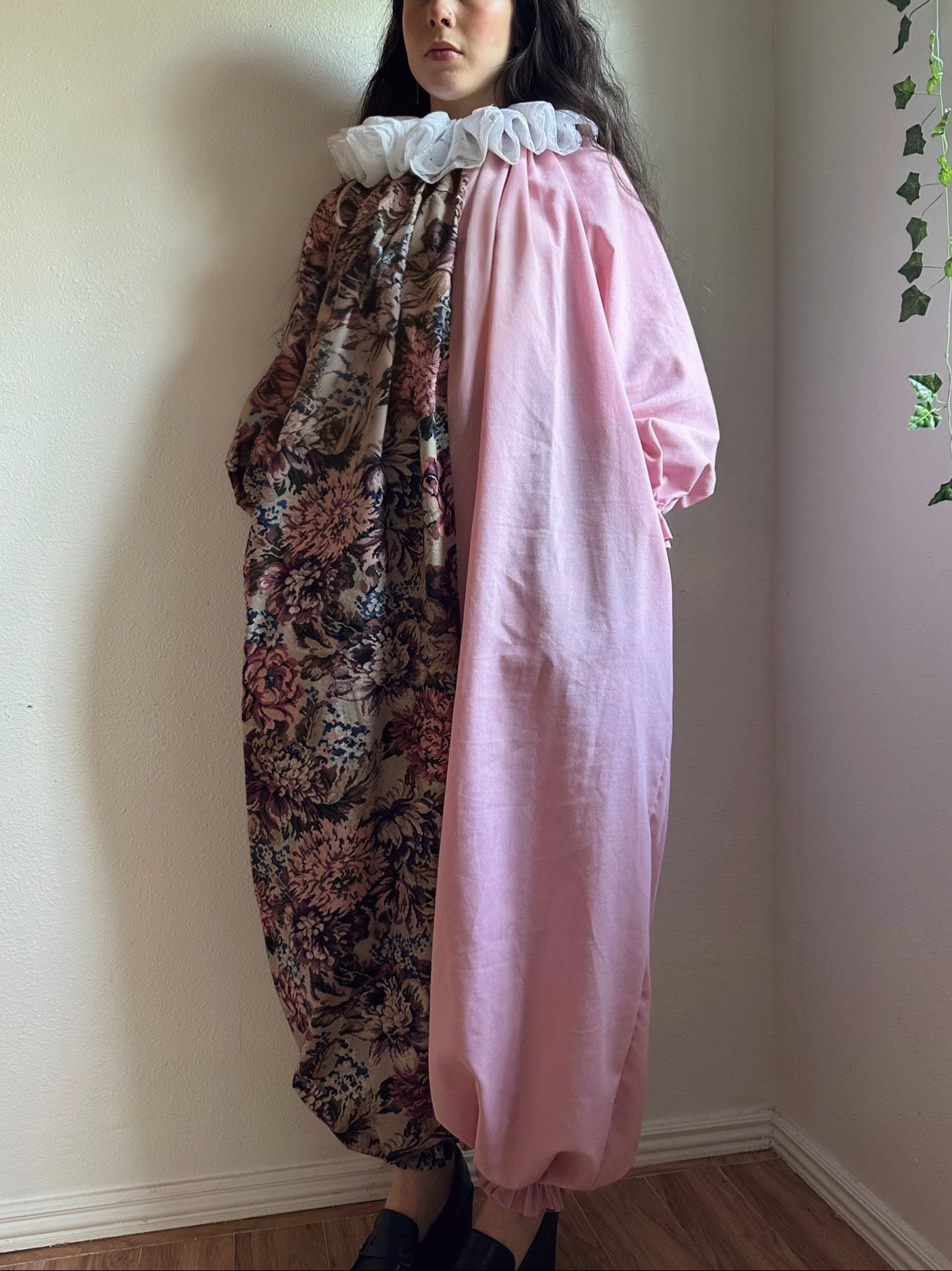 Doily Dolly Clown Costume Suit Jumpsuit