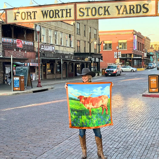 Western Wild Rags (Cowtown Calling) Silk Scarf