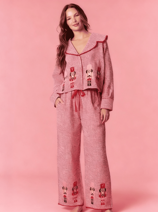 Nutcracker Red Christmas Pajama Set