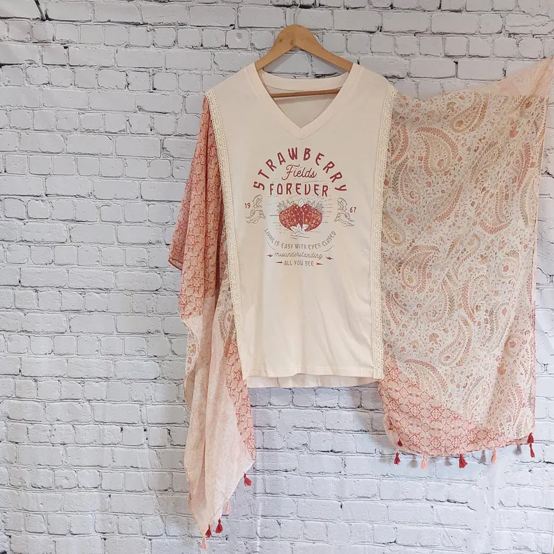 T-shirt cape top