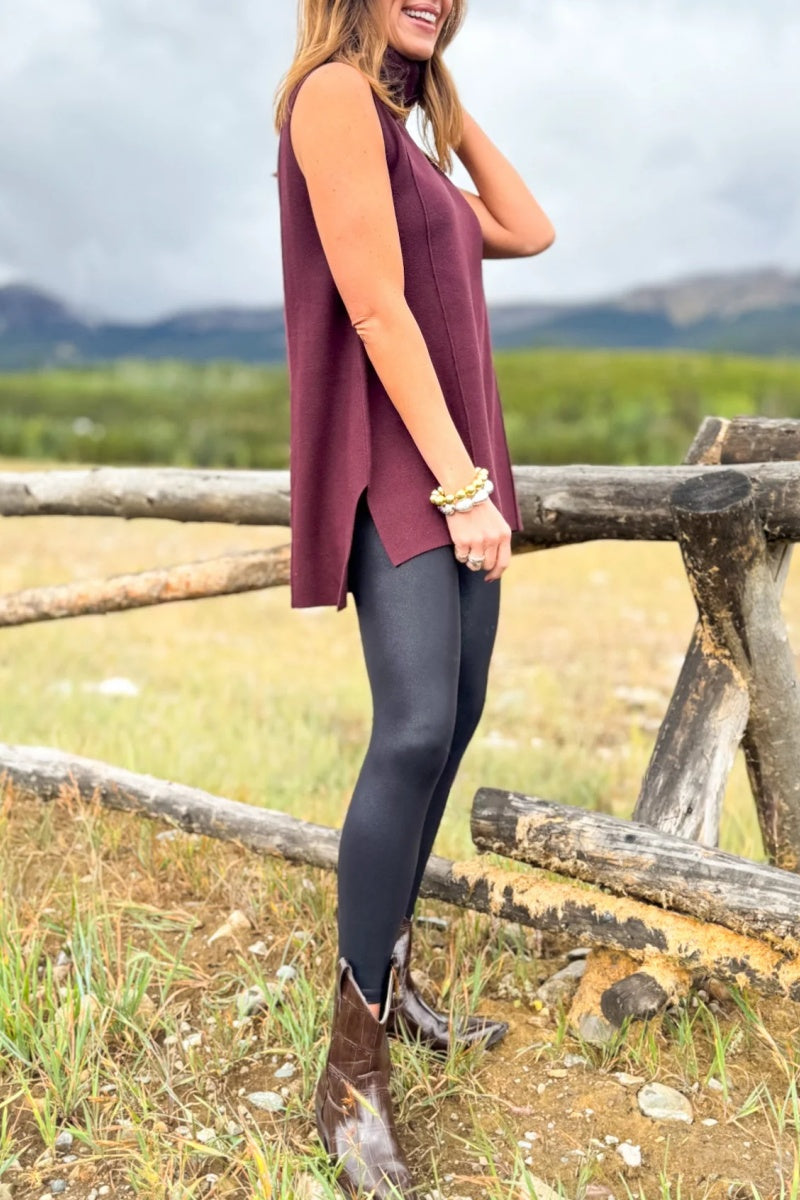 Lynn Sleeveless Mock Neck Sweater