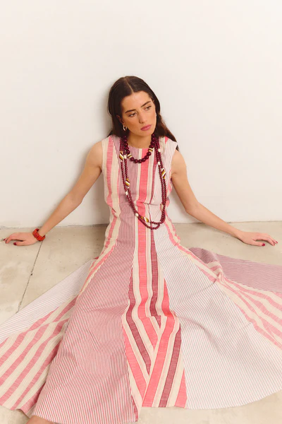 Striped Patchwork Dress