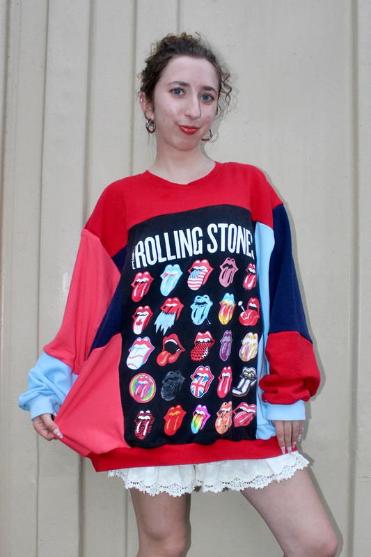 Rolling Stones Patchwork Top