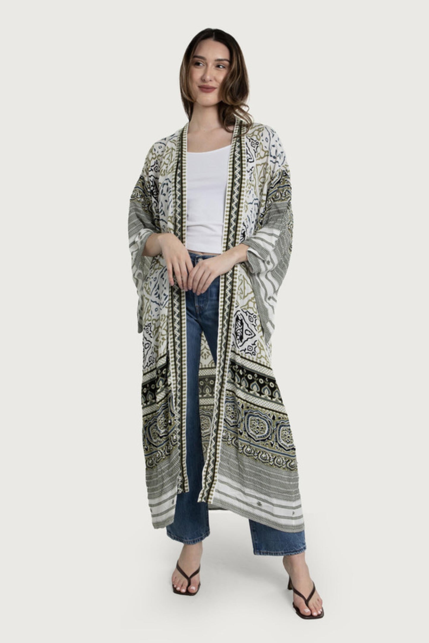 Mosaic Tile Pattern Kimono