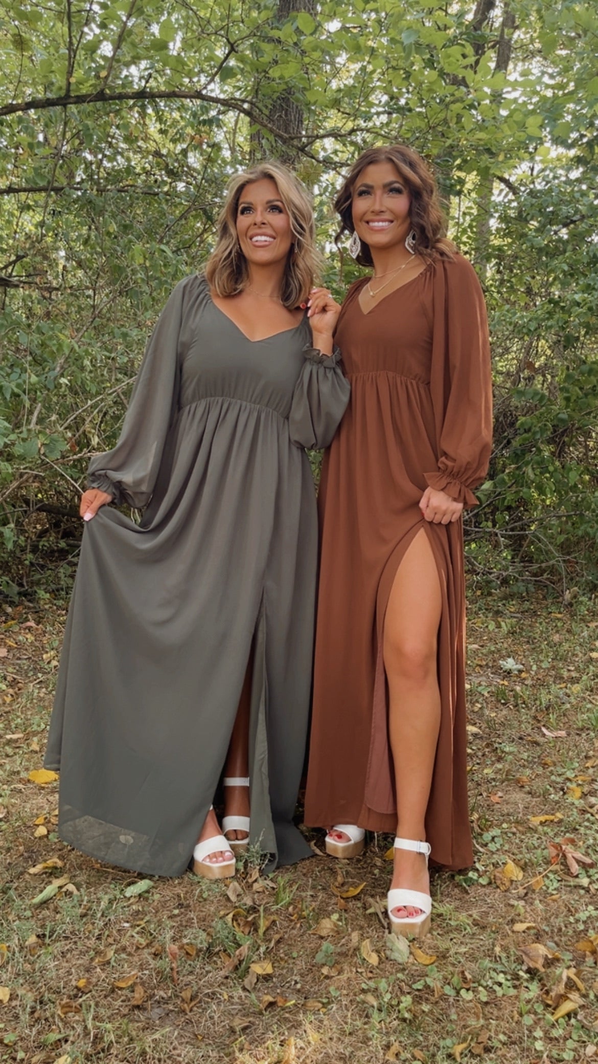 Timeless Romantic Chiffon Maxi Dress, Olive