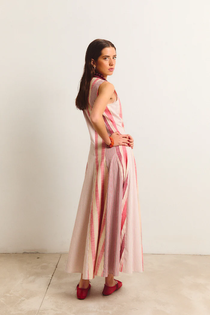 Striped Patchwork Dress