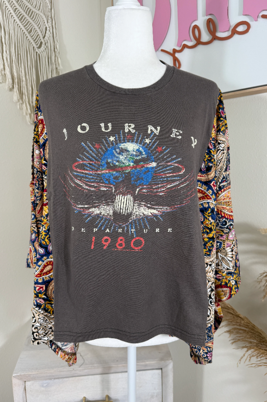 Journey Mix & Match Tee Grey Floral