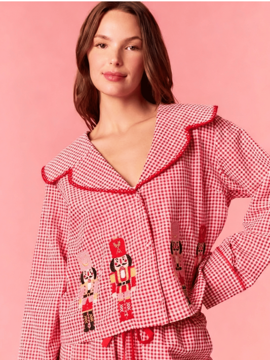 Nutcracker Red Christmas Pajama Set