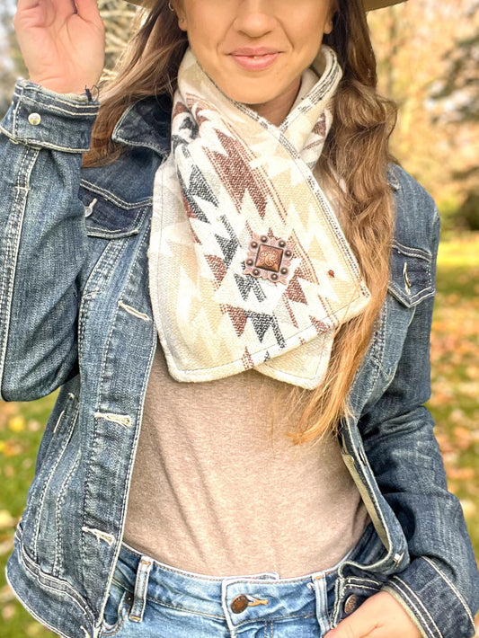 Western Cowboy Khaki Warm Neck Hood