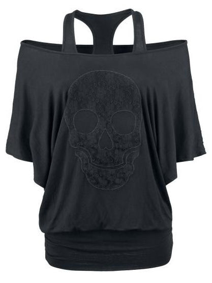 Cotton printed off-the-shoulder plus size top