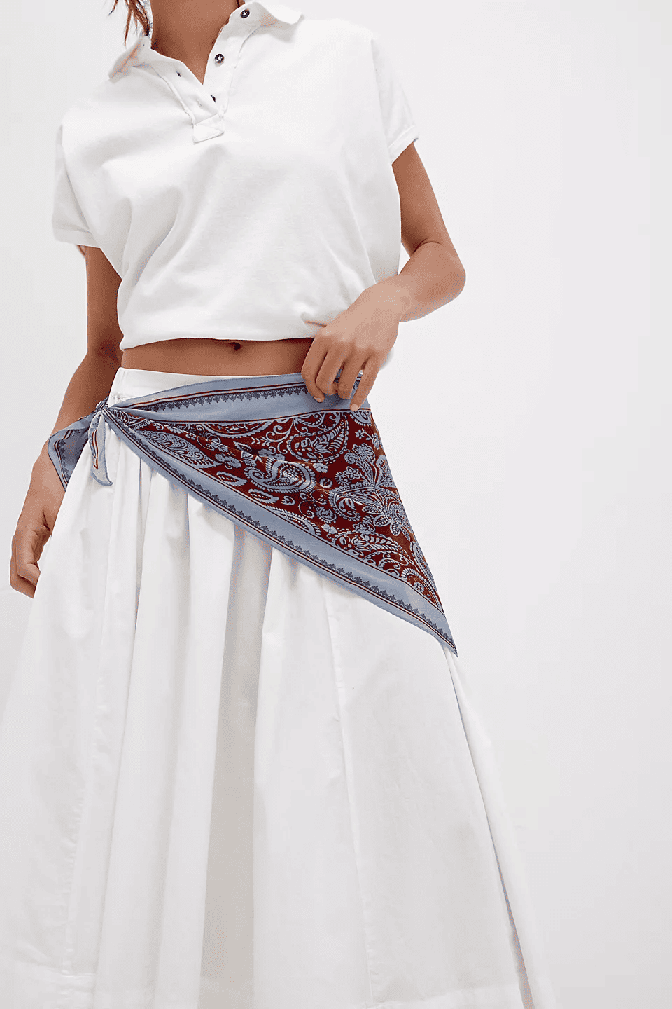 Paisley Wedge Blue Triangle Scarf
