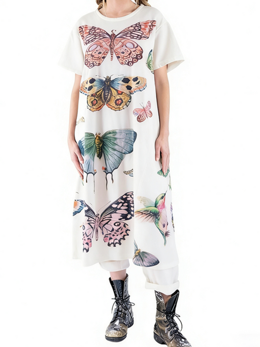 Butterfly T-shirt dress
