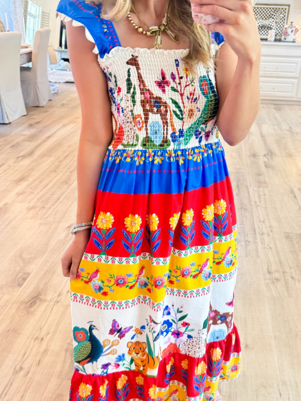 THML Multi Color Floral Maxi Dress
