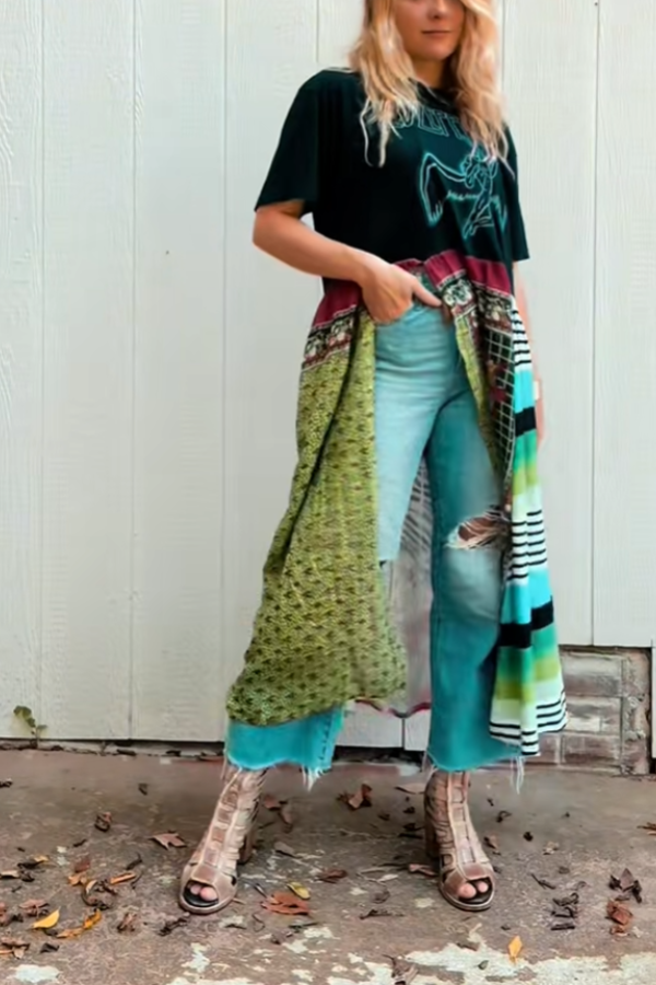 Led Zeppelin Double Split Maxi Tee