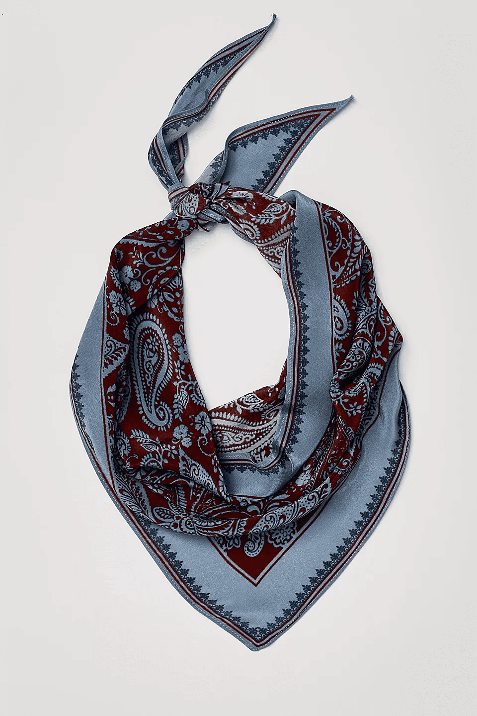 Paisley Wedge Blue Triangle Scarf