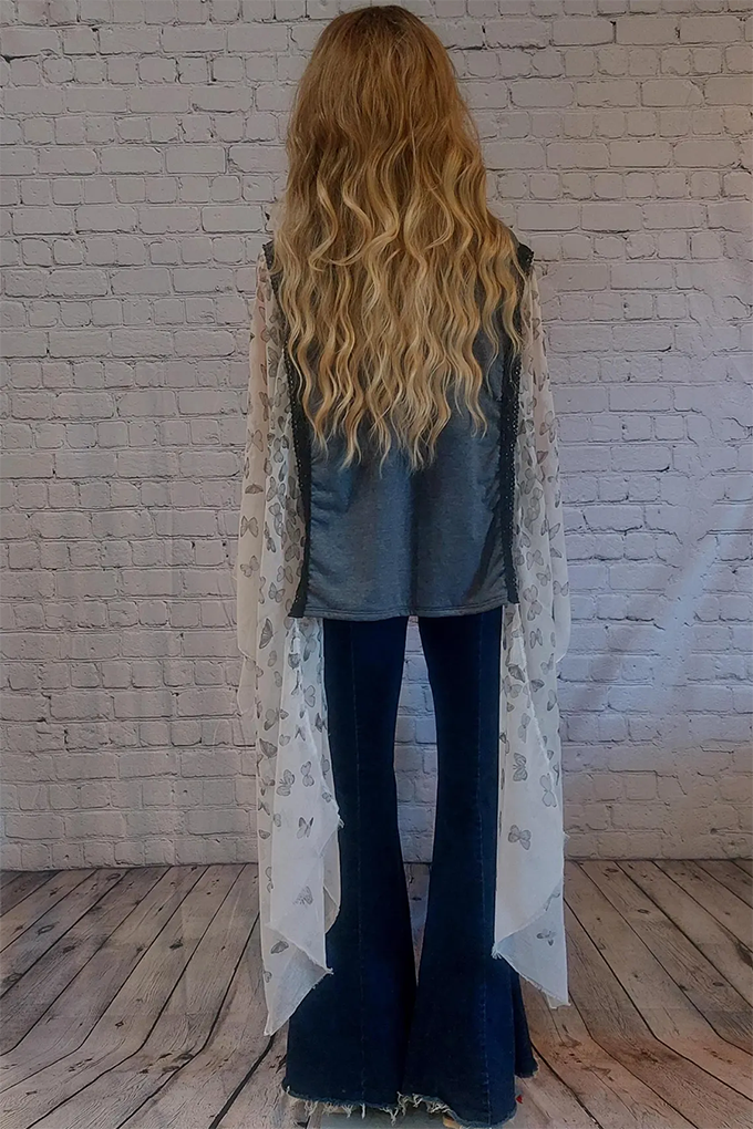 Kantha Rock T-Shirt Cape Top