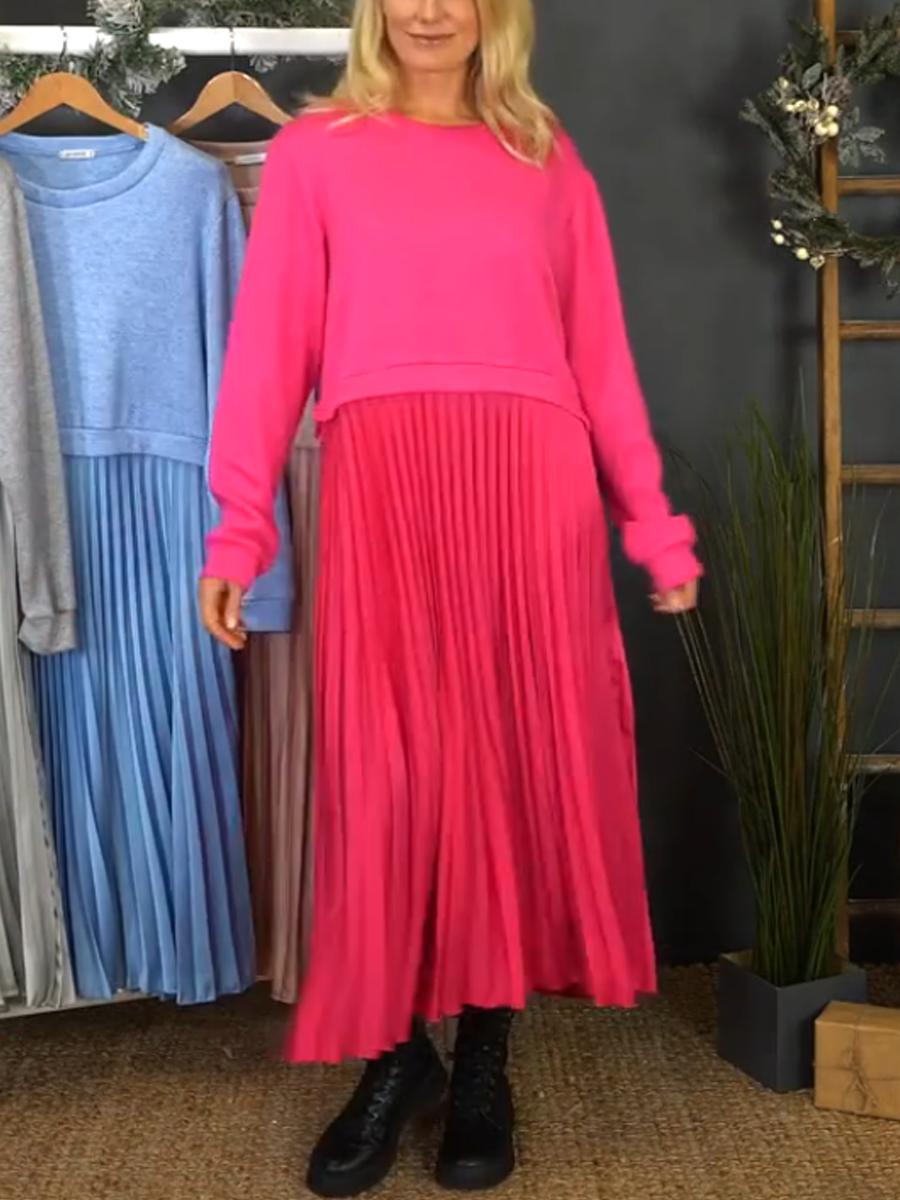 Pleated Jumper Dress