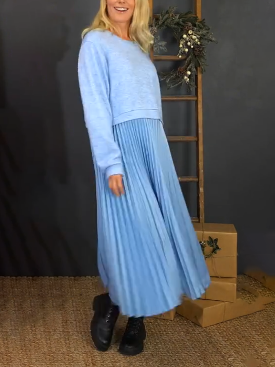 Pleated Jumper Dress
