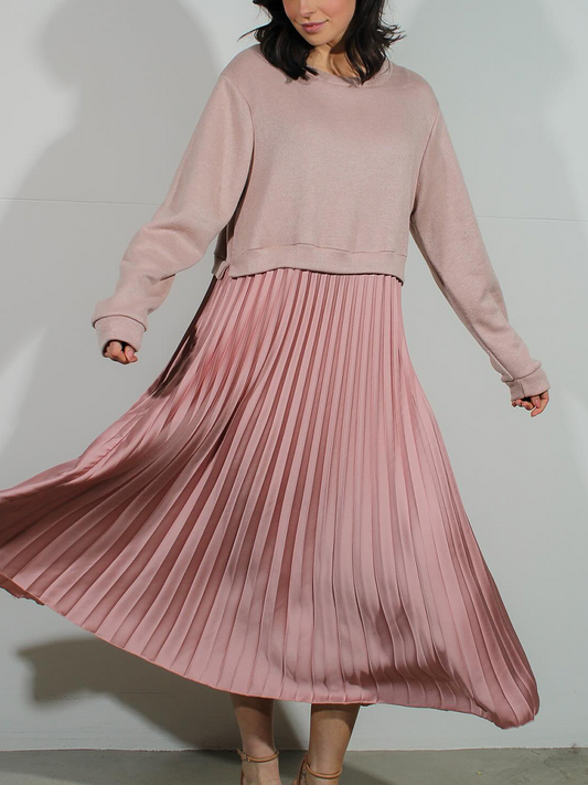 Pleated Jumper Dress