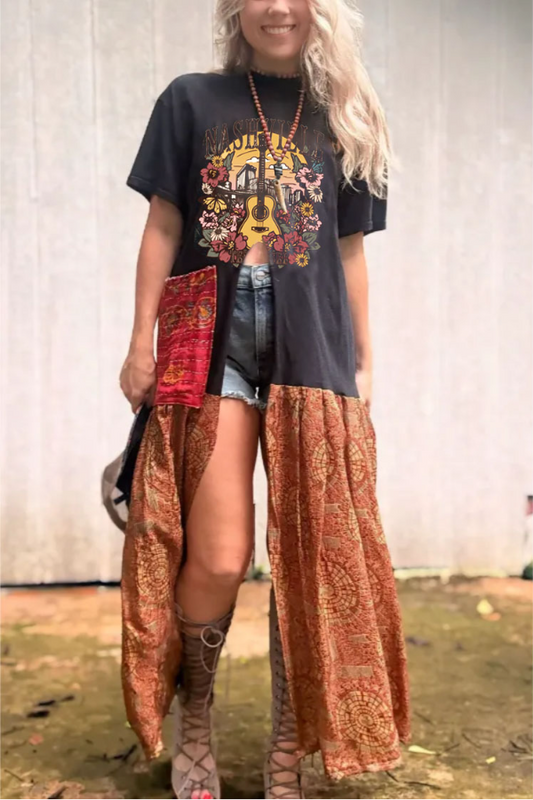 Nashville Double Split Maxi Tee