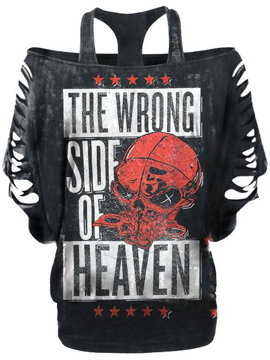 Skull Print Punk Top