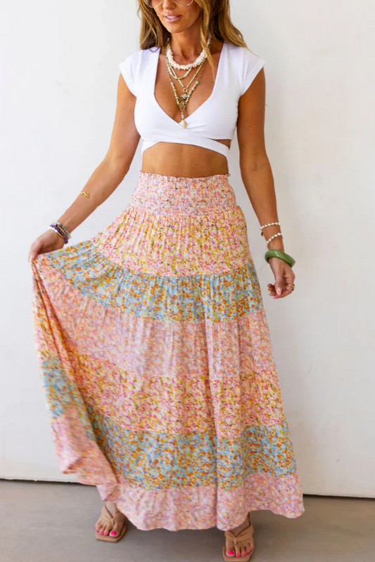 floral skirt